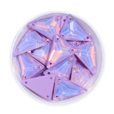 Slim Triangle Shape Lavender AM High Quality Glass Sew-on Rhinestones WholesaleRhinestone